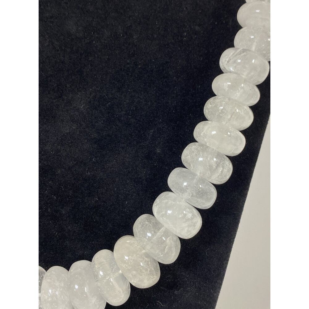 Natural White Moonstone Beaded Necklace - Picture 3 of 8